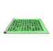 Sideview of Machine Washable Abstract Emerald Green Contemporary Area Rugs, wshcon1531emgrn