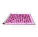 Sideview of Machine Washable Abstract Pink Contemporary Rug, wshcon1531pnk