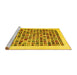 Sideview of Machine Washable Abstract Yellow Contemporary Rug, wshcon1531yw