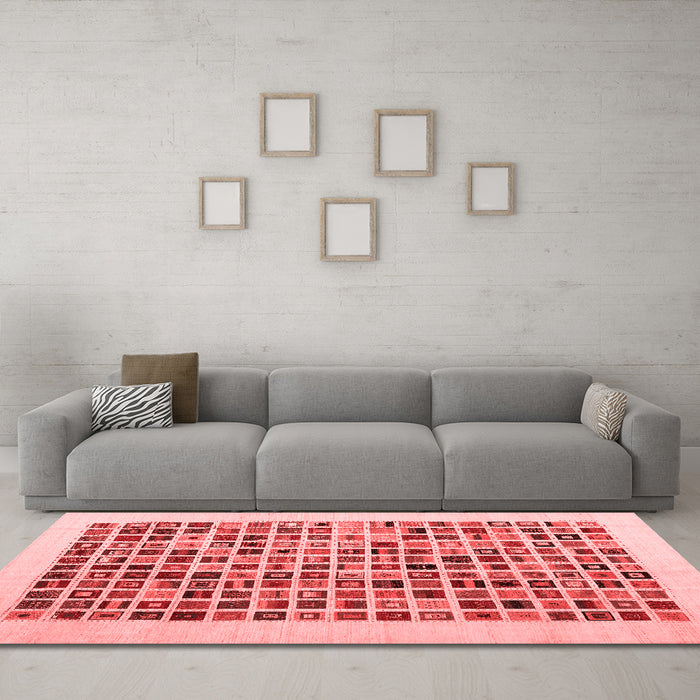 Contemporary Red Washable Rugs