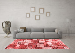Country Red Washable Rugs