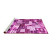 Sideview of Machine Washable Southwestern Pink Country Rug, wshcon1532pnk