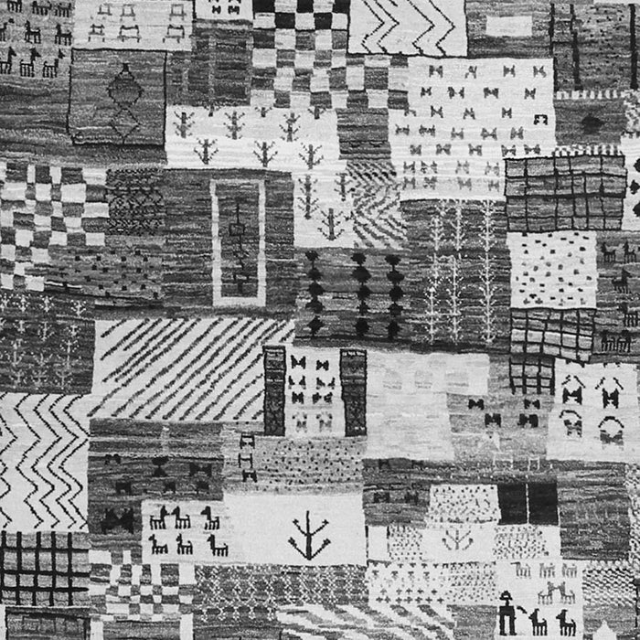 Serging Thickness of Machine Washable Southwestern Gray Country Rug, wshcon1532gry