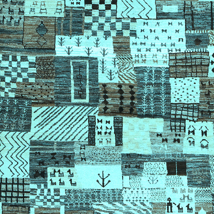 Southwestern Light Blue Country Rug, con1532lblu