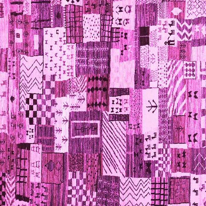 Square Machine Washable Southwestern Pink Country Rug, wshcon1532pnk