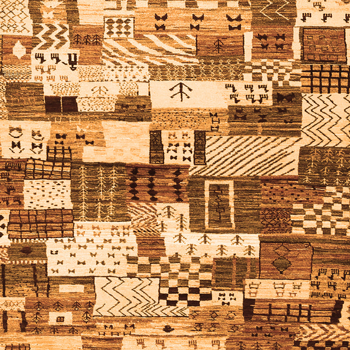 Serging Thickness of Southwestern Orange Country Rug, con1532org