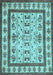 Abstract Light Blue Contemporary Rug, con1533lblu