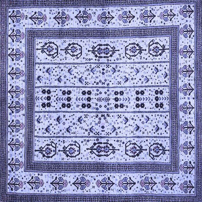 Square Machine Washable Abstract Blue Contemporary Rug, wshcon1533blu