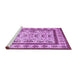 Sideview of Machine Washable Abstract Purple Contemporary Area Rugs, wshcon1533pur