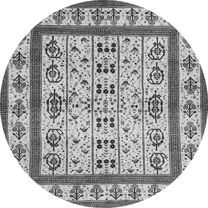 Square Abstract Gray Contemporary Rug, con1533gry