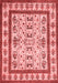 Abstract Red Contemporary Area Rugs