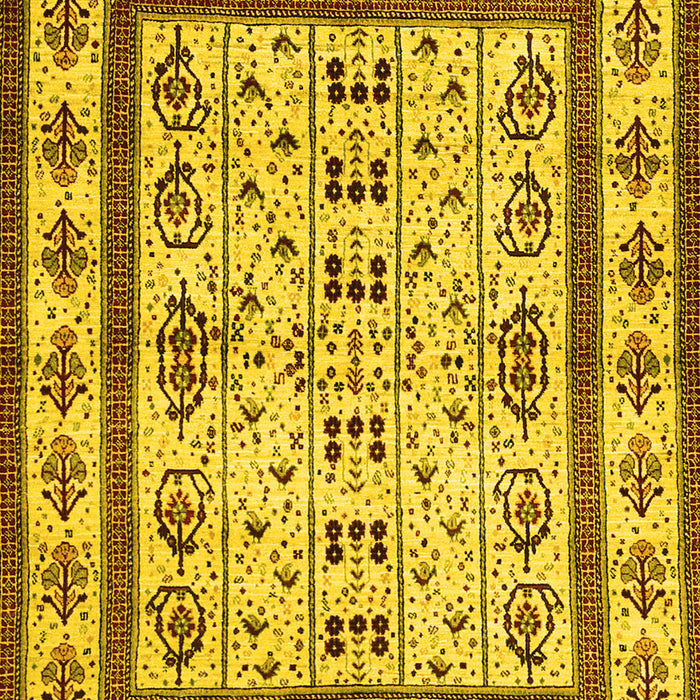 Machine Washable Abstract Yellow Contemporary Rug, wshcon1533yw