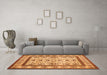 Machine Washable Abstract Orange Contemporary Area Rugs in a Living Room, wshcon1533org