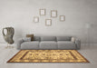 Machine Washable Abstract Brown Contemporary Rug in a Living Room,, wshcon1533brn