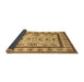 Sideview of Abstract Brown Contemporary Rug, con1533brn