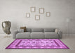 Machine Washable Abstract Purple Contemporary Area Rugs in a Living Room, wshcon1533pur