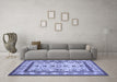 Machine Washable Abstract Blue Contemporary Rug in a Living Room, wshcon1533blu