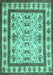 Machine Washable Abstract Turquoise Contemporary Area Rugs, wshcon1533turq