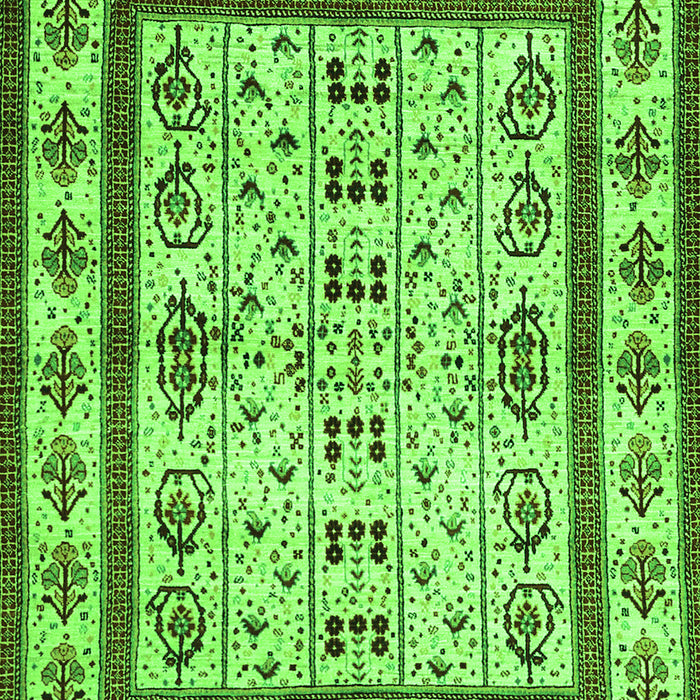 Serging Thickness of Machine Washable Abstract Green Contemporary Area Rugs, wshcon1533grn