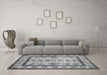 Machine Washable Abstract Gray Contemporary Rug in a Living Room,, wshcon1533gry