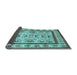 Sideview of Abstract Light Blue Contemporary Rug, con1533lblu