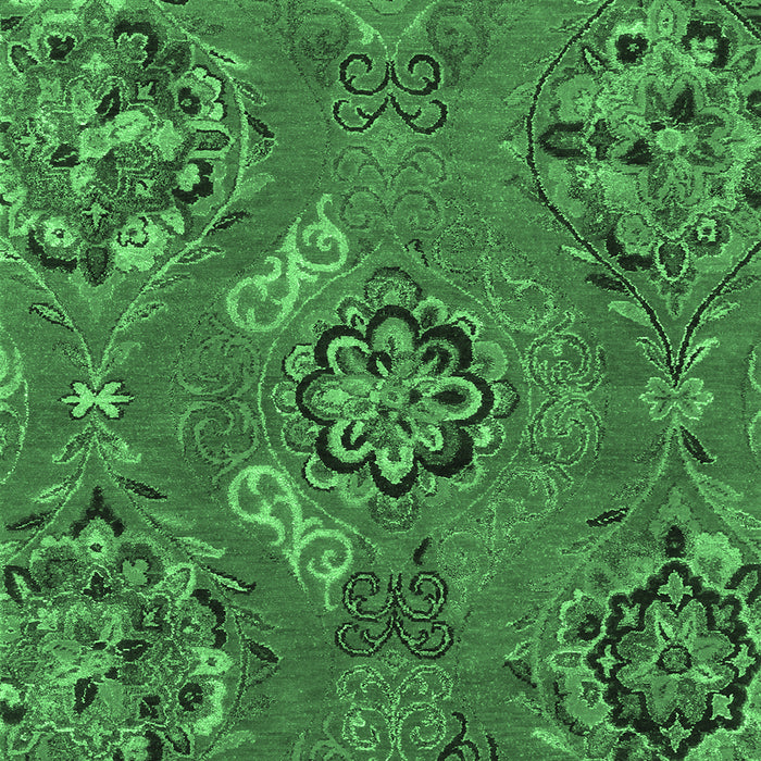 Machine Washable Abstract Emerald Green Contemporary Area Rugs, wshcon1534emgrn