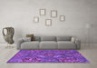 Machine Washable Abstract Purple Contemporary Area Rugs in a Living Room, wshcon1534pur