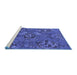 Sideview of Machine Washable Abstract Blue Contemporary Rug, wshcon1534blu