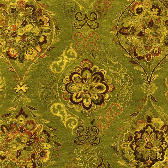 Machine Washable Abstract Yellow Contemporary Rug, wshcon1534yw