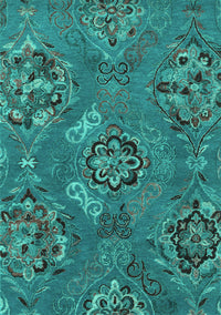 Abstract Turquoise Contemporary Rug, con1534turq