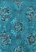 Machine Washable Abstract Light Blue Contemporary Rug, wshcon1534lblu