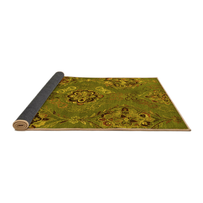 Sideview of Abstract Yellow Contemporary Rug, con1534yw