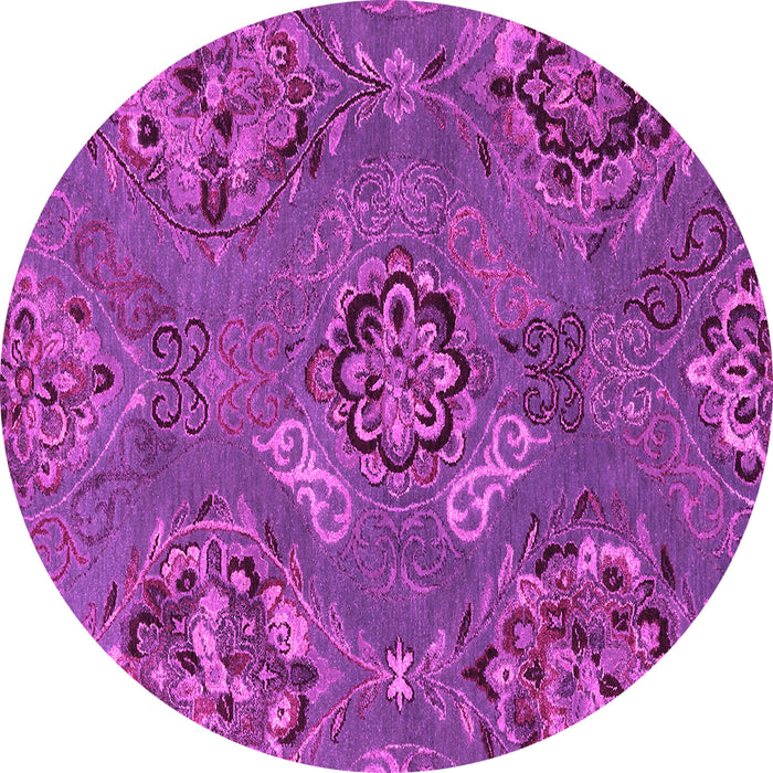 Round Machine Washable Abstract Pink Contemporary Rug, wshcon1534pnk
