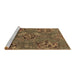 Sideview of Machine Washable Abstract Brown Contemporary Rug, wshcon1534brn