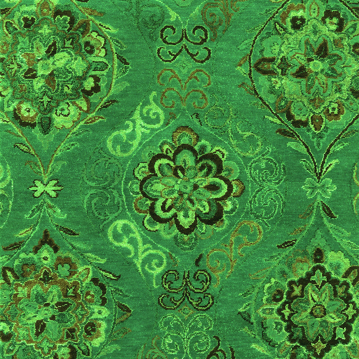 Abstract Green Contemporary Rug, con1534grn