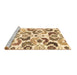 Sideview of Machine Washable Abstract Brown Contemporary Rug, wshcon1535brn