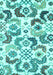 Abstract Turquoise Contemporary Rug, con1535turq