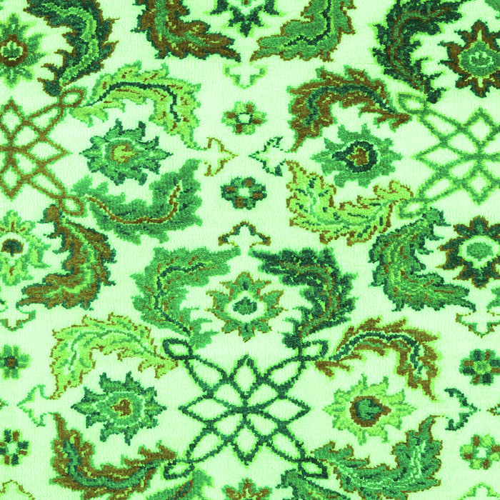 Serging Thickness of Machine Washable Abstract Green Contemporary Area Rugs, wshcon1535grn