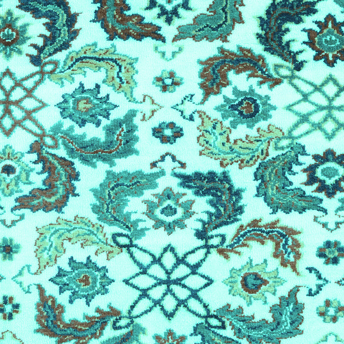 Machine Washable Abstract Turquoise Contemporary Area Rugs, wshcon1535turq