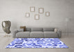 Machine Washable Abstract Blue Contemporary Rug in a Living Room, wshcon1535blu