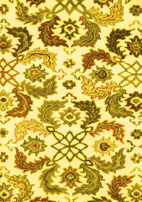 Abstract Yellow Contemporary Rug, con1535yw