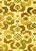 Abstract Yellow Contemporary Rug, con1535yw