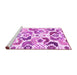 Sideview of Machine Washable Abstract Pink Contemporary Rug, wshcon1535pnk