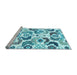 Sideview of Machine Washable Abstract Light Blue Contemporary Rug, wshcon1535lblu