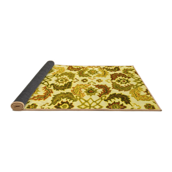 Sideview of Abstract Yellow Contemporary Rug, con1535yw