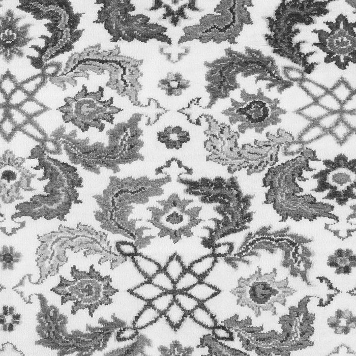Serging Thickness of Machine Washable Abstract Gray Contemporary Rug, wshcon1535gry