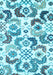 Machine Washable Abstract Light Blue Contemporary Rug, wshcon1535lblu