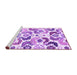 Sideview of Machine Washable Abstract Purple Contemporary Area Rugs, wshcon1535pur