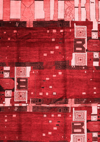 Abstract Red Contemporary Rug, con1536red