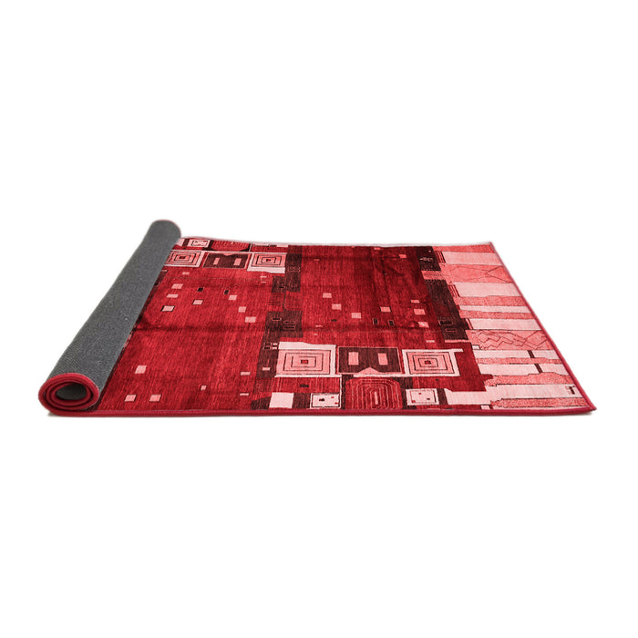 Abstract Red Contemporary Area Rugs